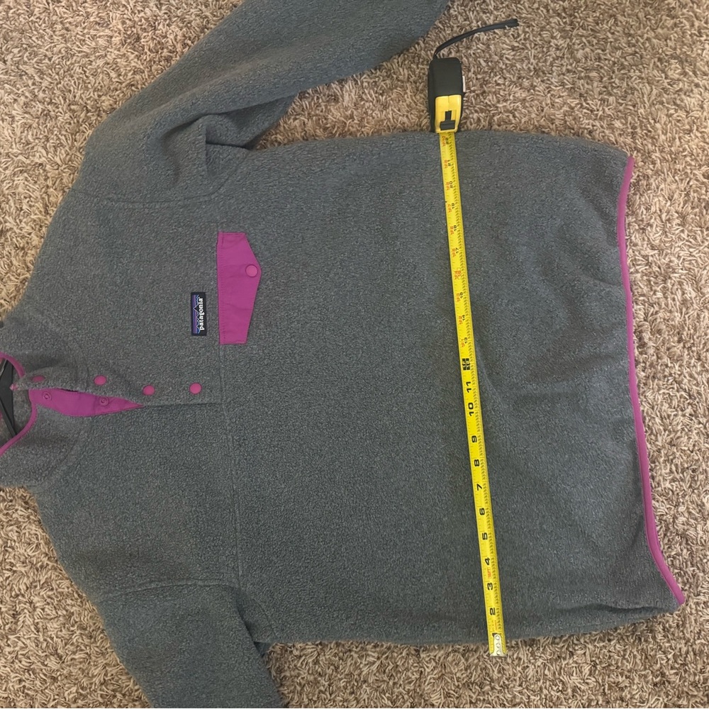 Patagonia Gray Fleece with Purple Trim - Picture 5 of 5